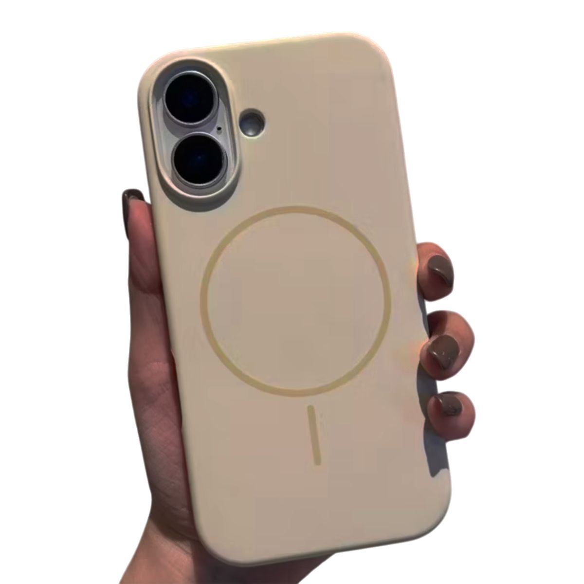 GENERICO - Carcasa Silicona Con Magsafe Iphone 17 / Caqui