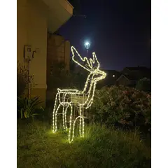 GENERICO - Reno Navideño LED 120m SOLAR luz cálida