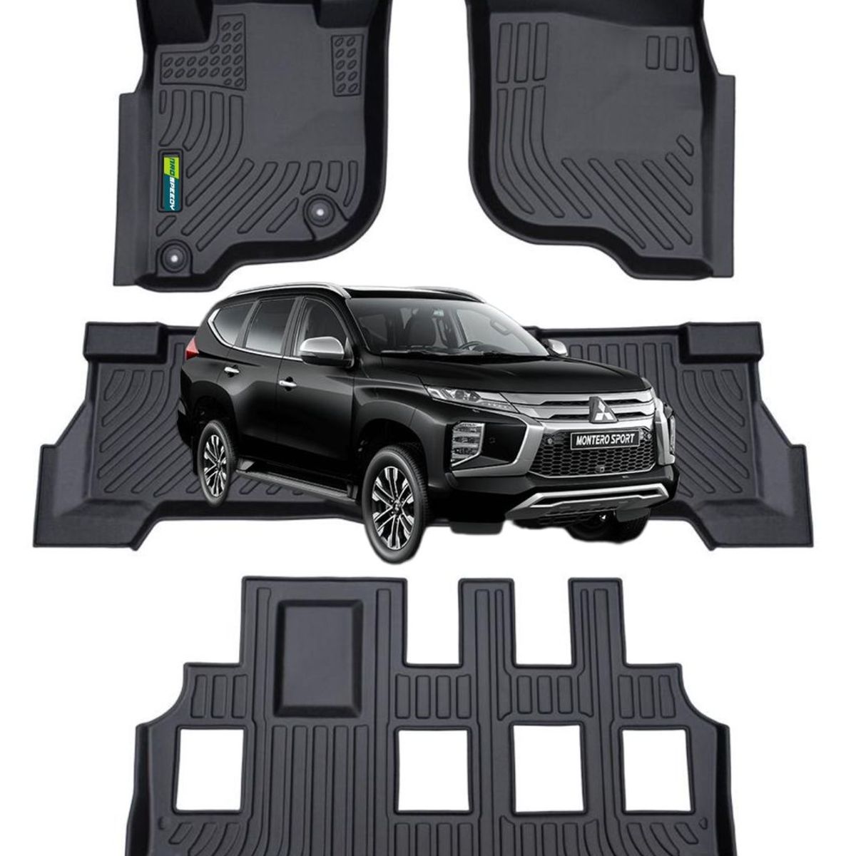 GENERICO - PISOS CALCE PERFECTO PROSPEEDY MITSUBISHI MONTERO SPORT 2016+ 4PIEZAS