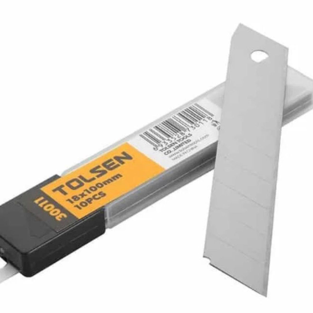 TOLSEN - Repuesto 10 unidades cuchillo cartonero 18X100mm 30011 TOLSEN