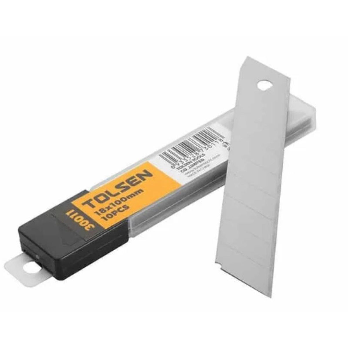 TOLSEN - Repuesto 10 unidades cuchillo cartonero 18X100mm 30011 TOLSEN