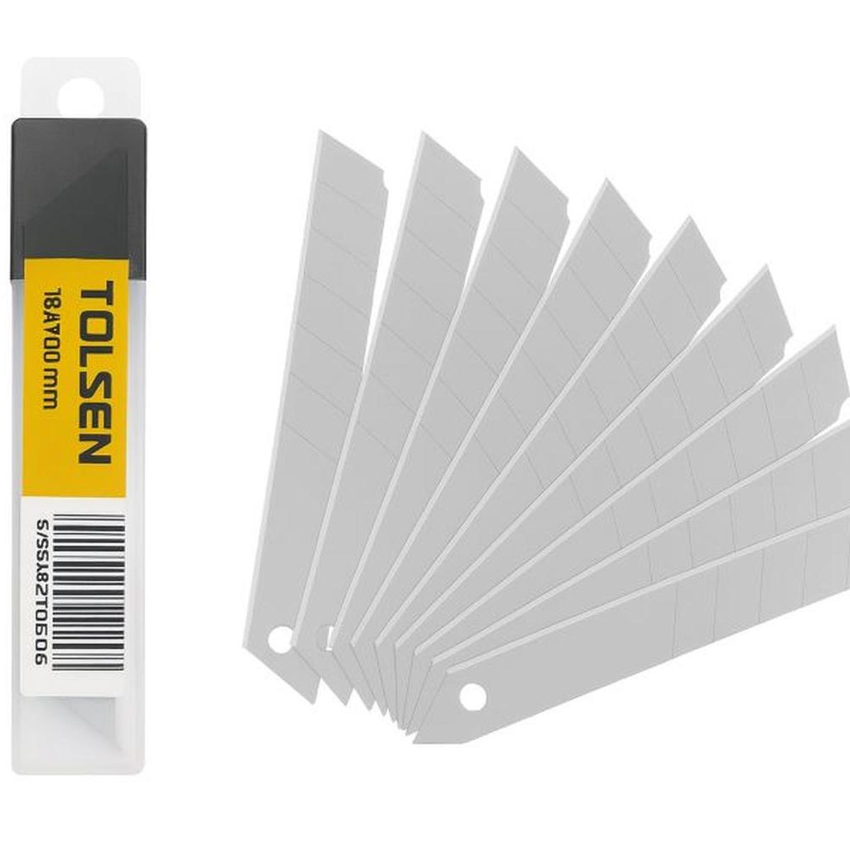 TOLSEN - Repuesto 10 unidades cuchillo cartonero 18X100mm 30011 TOLSEN