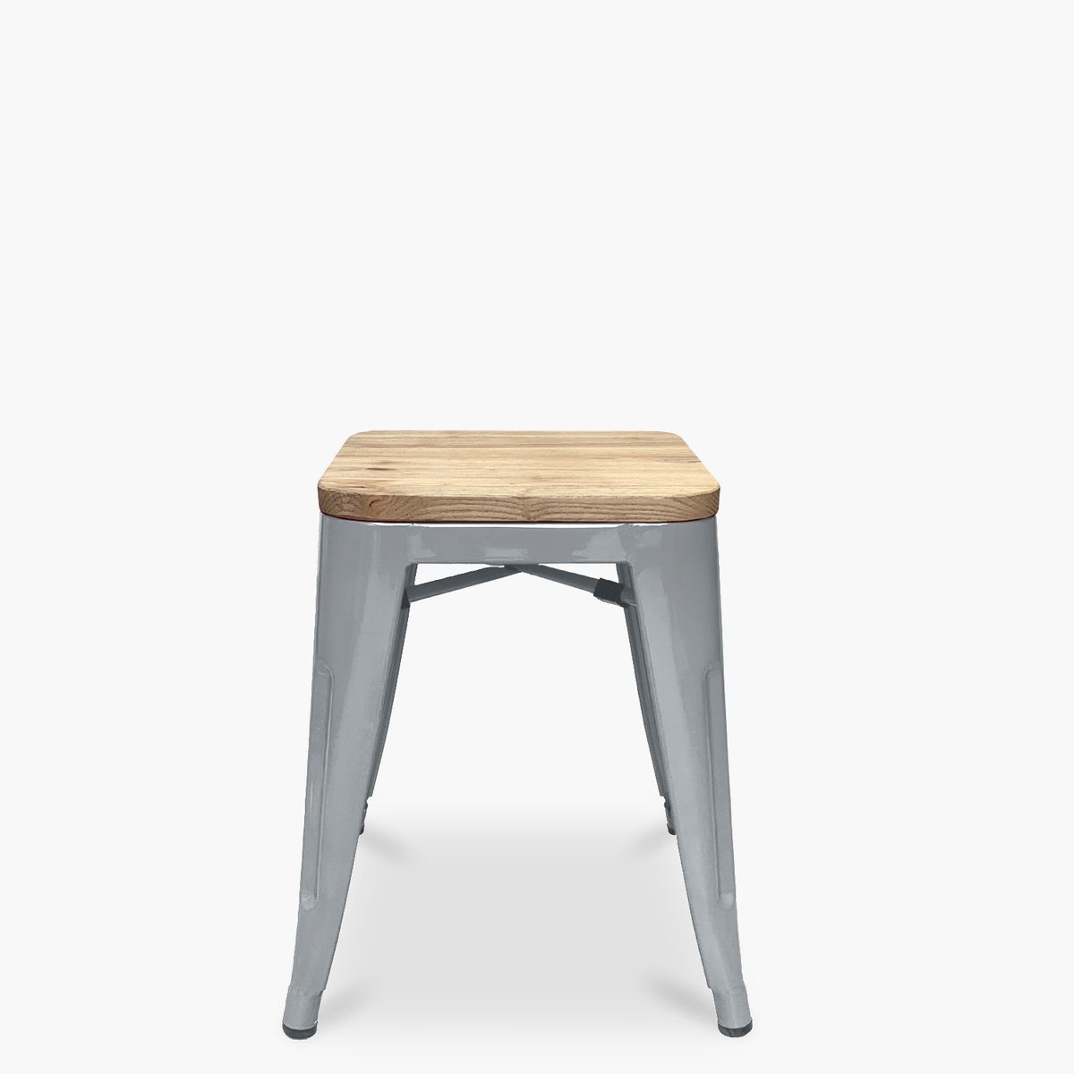 FORM DESIGN - Piso Tolix Asiento Madera Plata Form