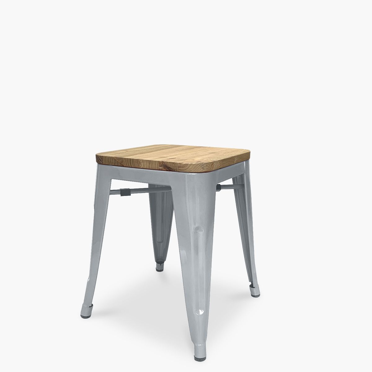 FORM DESIGN - Piso Tolix Asiento Madera Plata Form