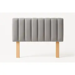 GENERICO - Respaldo 2 Plazas Tubular Gris Claro Perla