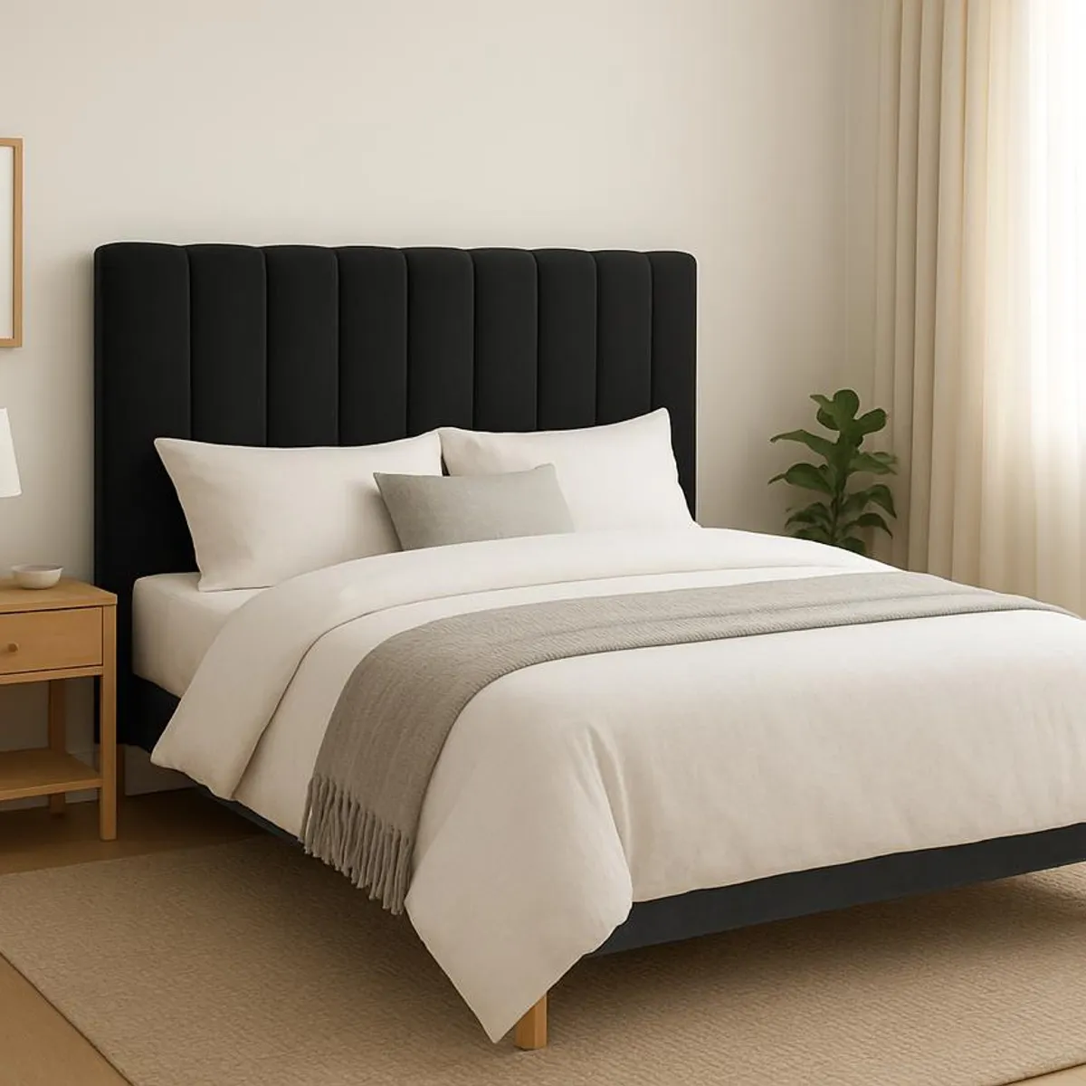 GENERICO - Respaldo 2 Plazas Tubular Negro