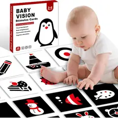 GENERICO - Tarjetas De Estimulación Visual Didáctico Bebés 3 A 6 Meses