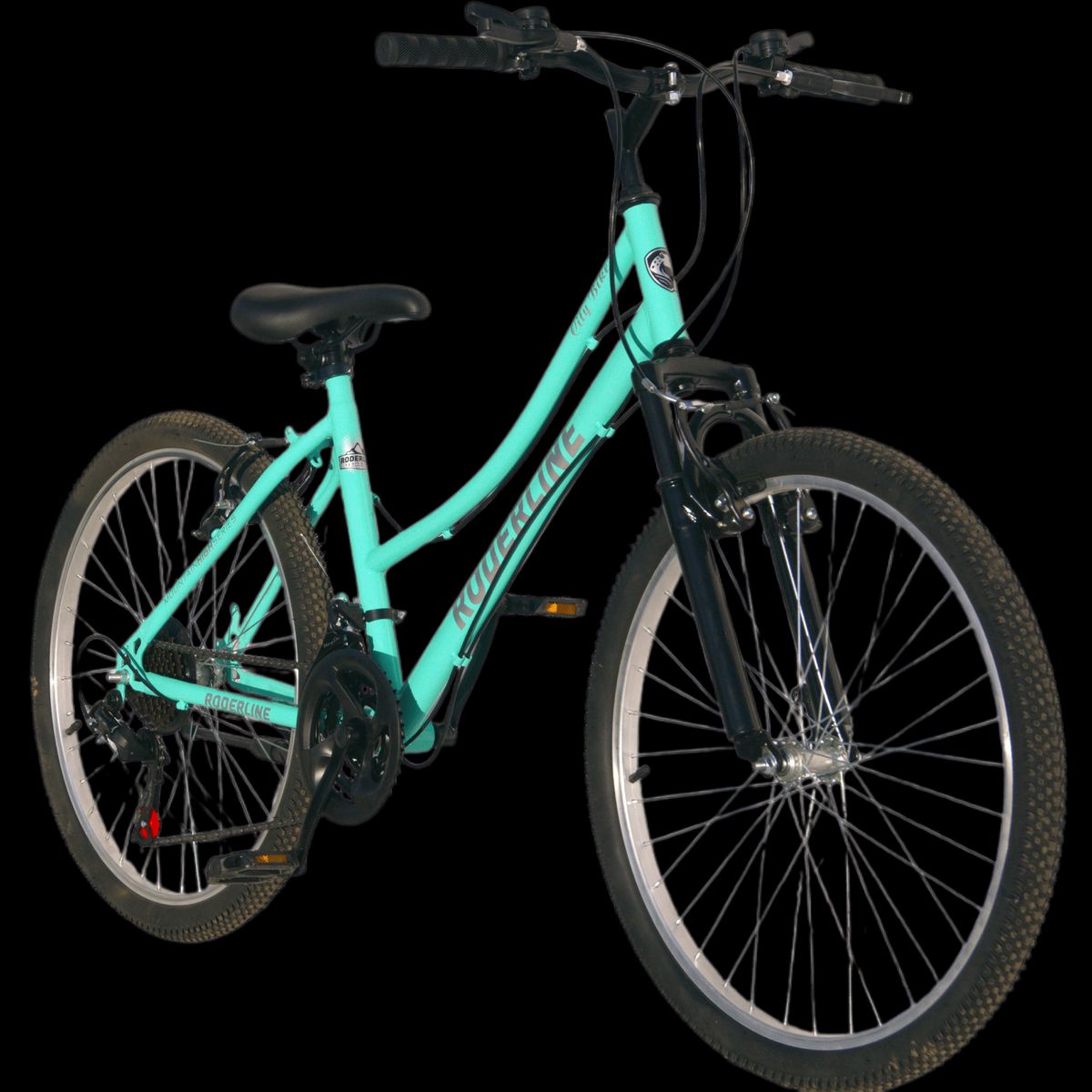 RODERLINE - Bicicleta Roderline Mtb Aro 24 Turquesa Frenos V brake Aleacion Aluminio