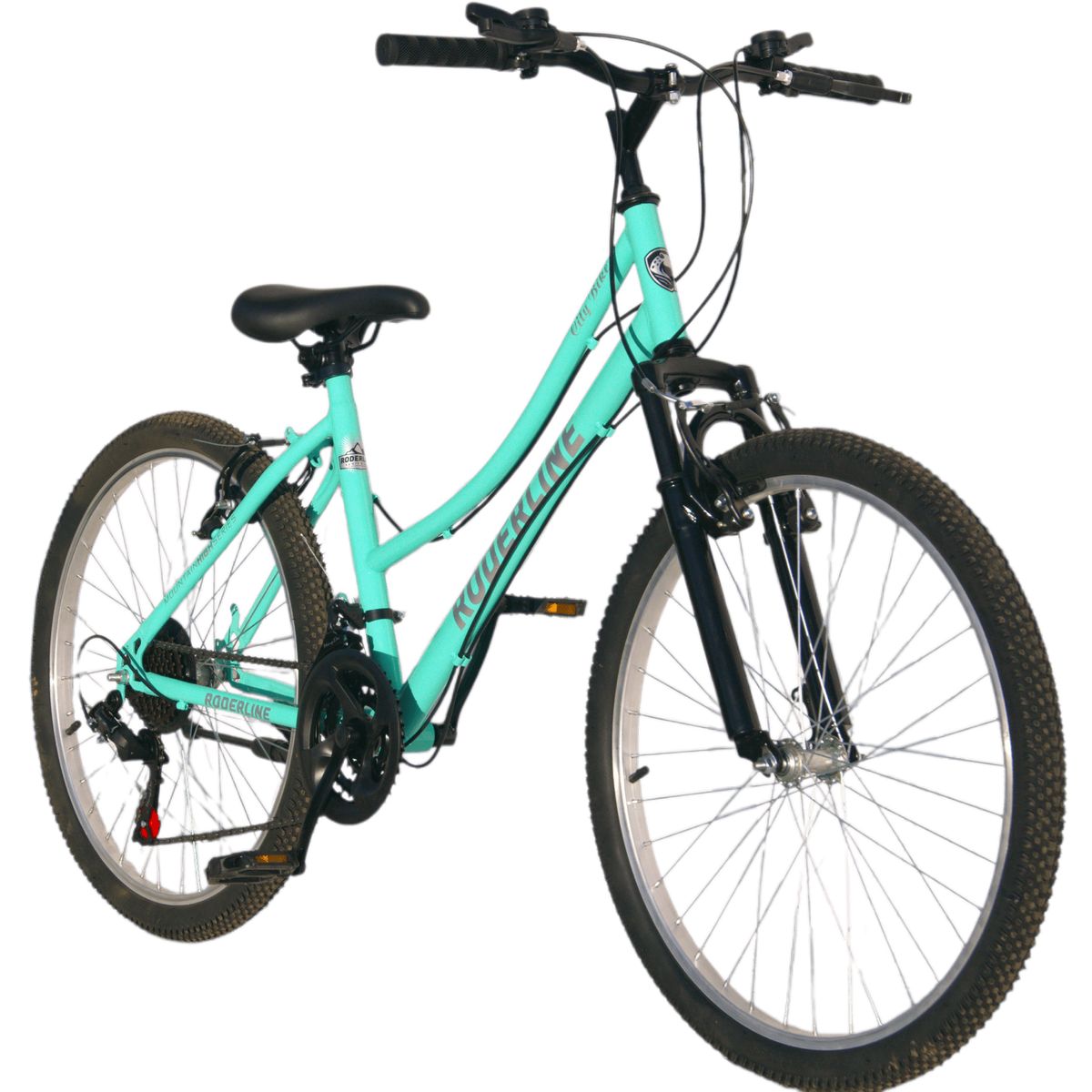 RODERLINE - Bicicleta Roderline Mtb Aro 24 Turquesa Frenos V brake Aleacion Aluminio