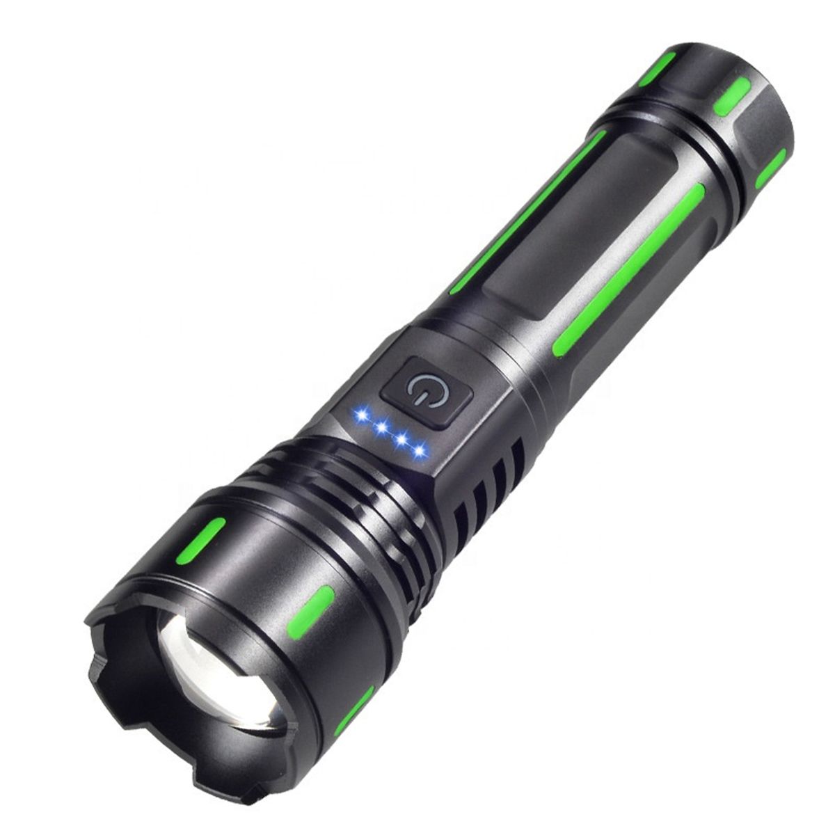 IRM - Linterna Led De Alta Potencia Con Aleación De Aluminio 1000 Metros Power Bank Usb Tipo C