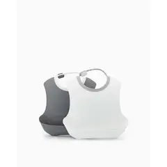 TWISTSHAKE - Baberos 4+m 2 uns Gris / Blanco