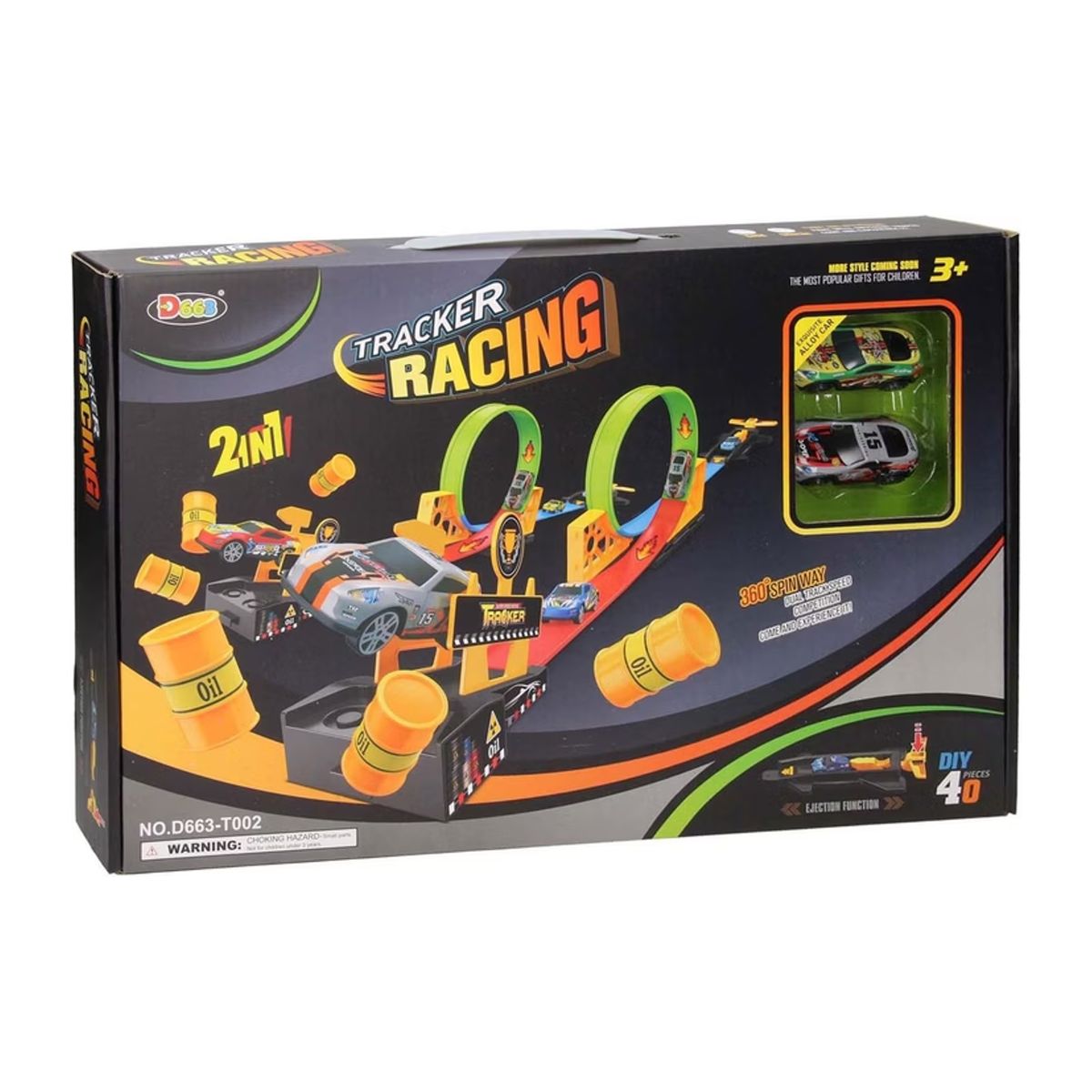 GENERICO - Juguete Pista de Auto Con Lanzador 2 en 1 Para Niños