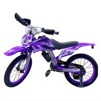 Bicimoto Infantil Bicicleta Aro 16 Sonido Como Motor Morado