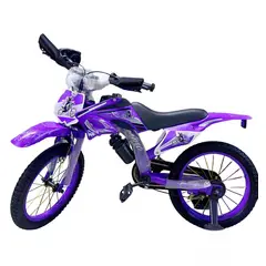 GENERICO - Bicimoto Infantil Bicicleta Aro 16 Sonido Como Motor Morado