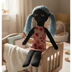 HAOKIDS - Mi primera muñeca color María Waldorf-Montessori Inclusión lona relleno antialérgico pintada a mano