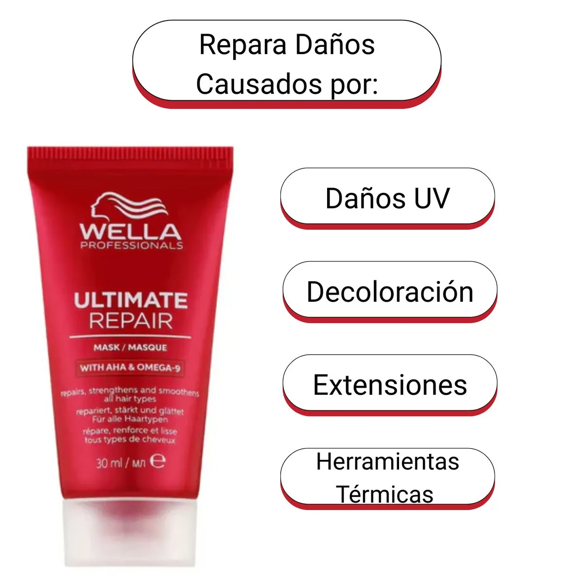WELLA - Mascara Ultimate Repair Wella 30 ml Repara Suaviza Brillo Reconstruye
