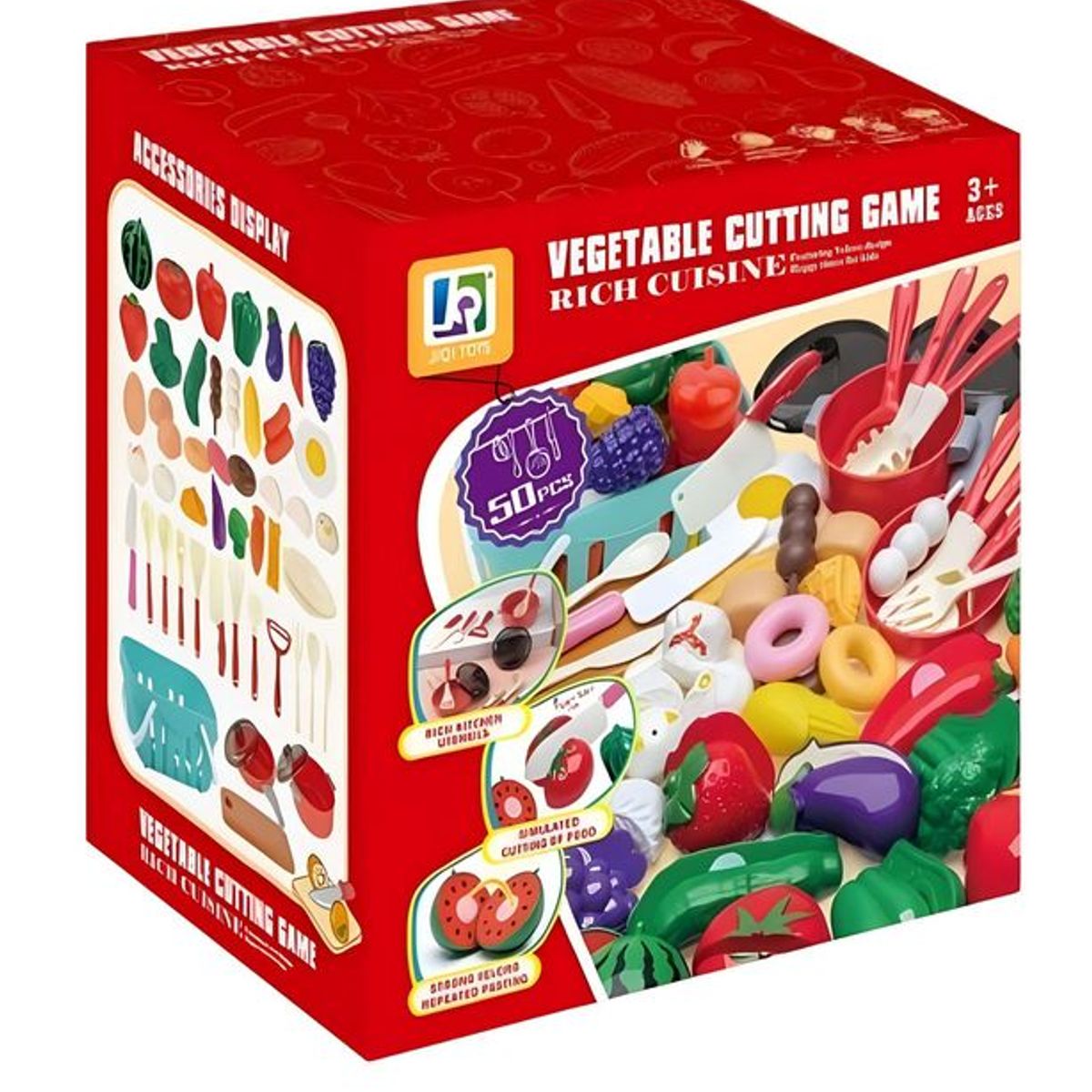 GENERICO - CANASTO DE VERDURAS DIDACTICAS 50 PIEZAS