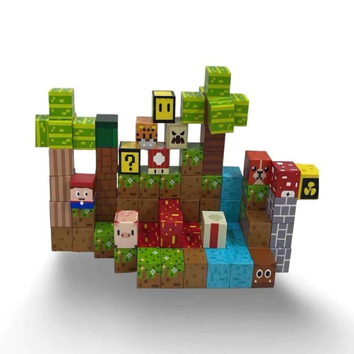 GENERICO - Juguete Cubo Magnetico 84 piezas diseño Mine-cratf