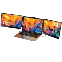 GENERICO - Monitor Portátil para Notebook doble pantalla de 14 pulgadas FHD