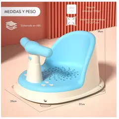 GENERICO - Silla De Ducha Plegable Para Bañera Bebe celeste
