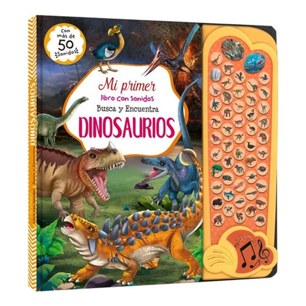 GENERICO - Libro Dinosaurios Mi Primer Libro 50 Sonidos Busca-encuentra