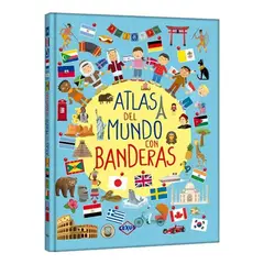GENERICO - Libro Atlas Del Mundo Con Banderas - Lexus Tapa Dura Nuevo