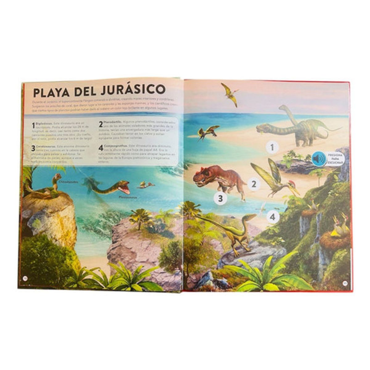 GENERICO - Libro Dinosaurios Y Vida Prehistorica - 50 Sonidos - Lexus