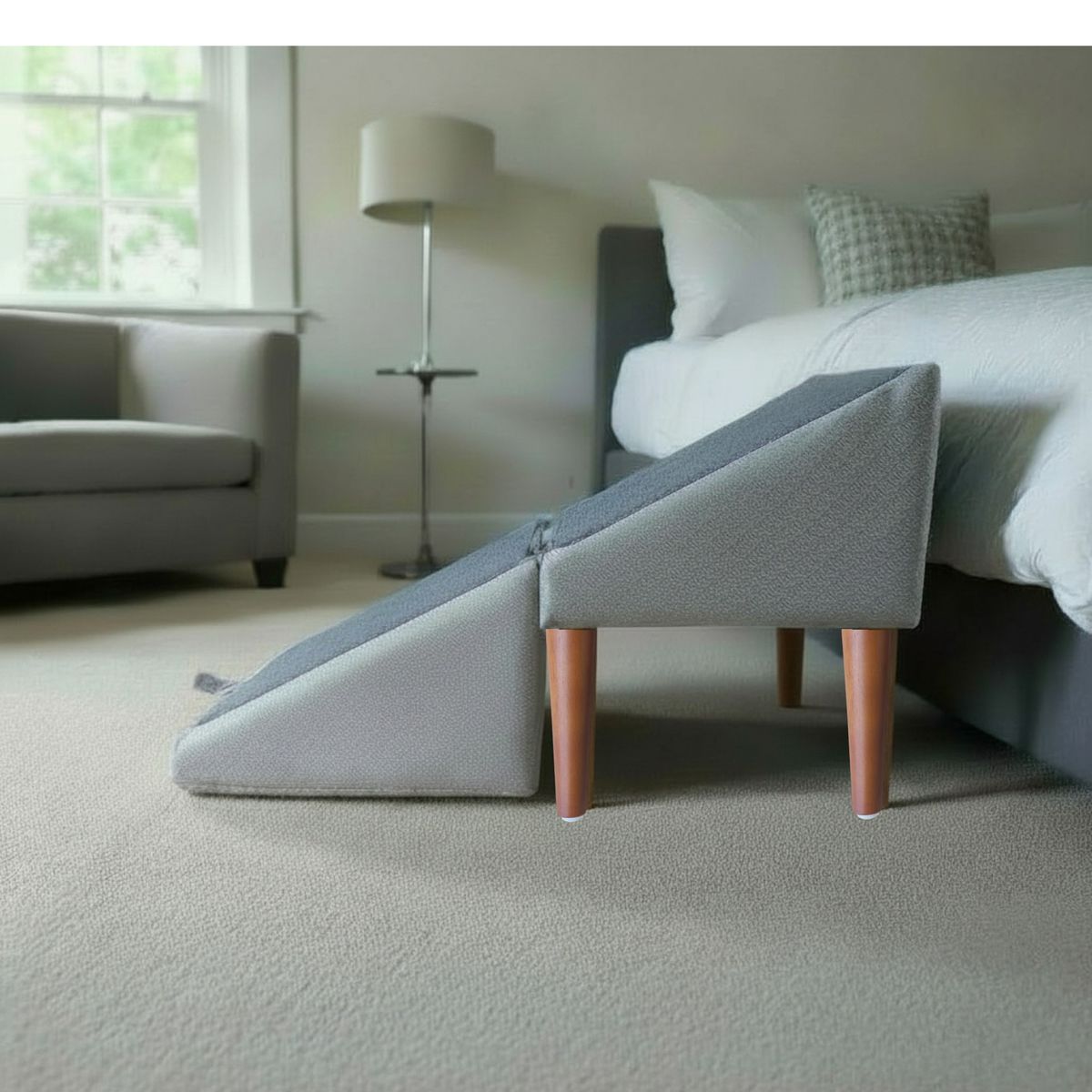 MANUFACTURAS P&M - RAMPA PARA PERROS RAZA PEQUEÑA    40 cm X 40 cm X 50 cm ALTO