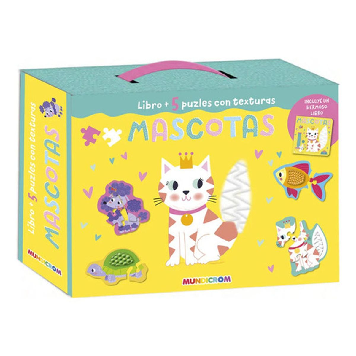 GENERICO - Libro Mascotas + 5 Puzles Con Textura - Mundicrom
