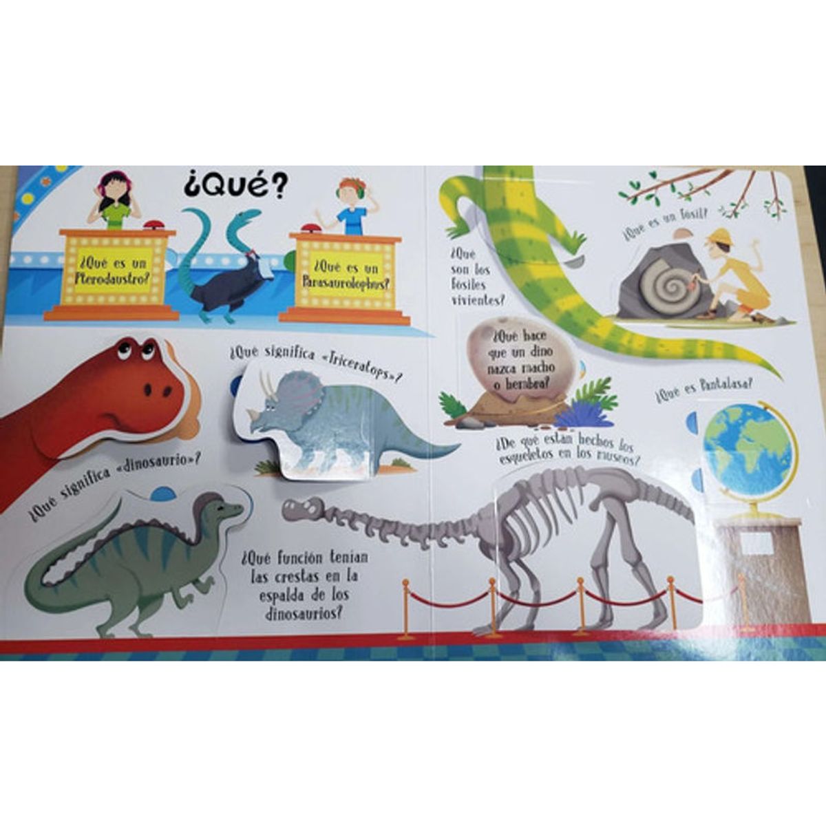 GENERICO - Libro Dinosaurios - Levanta Tapitas - 60 Datos Curiosos