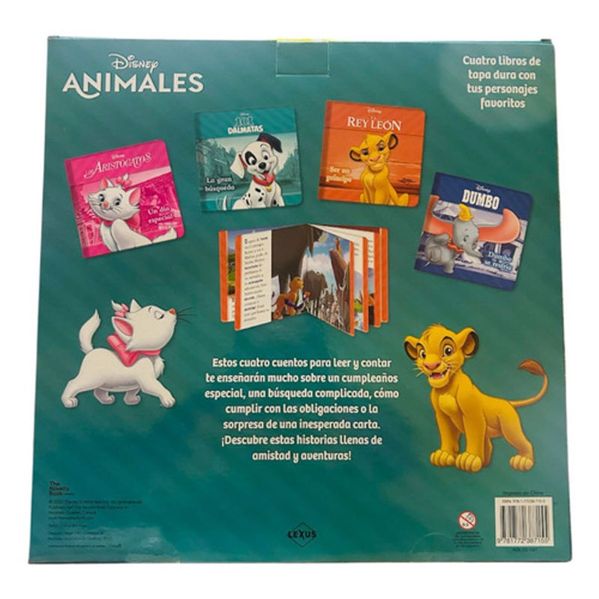 GENERICO - Disney Animales Historias Maravillosas - 4 Libritos - Lexus