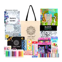 CELEBRA IDEAS - Set kit de Arte Dibujo y Para Colorear marcadores doble punta 76 Pcs.