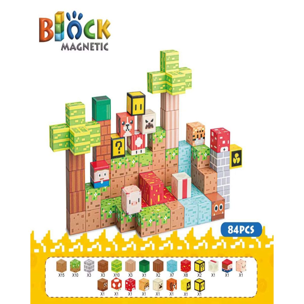 GENERICO - Juguete Cubo Magnetico 84 piezas