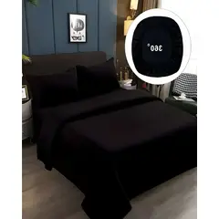 GENERICO - SABANAS DE 500 HILOS 2 PLAZAS NEGRO