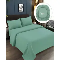 GENERICO - SABANAS DE 500 HILOS 2 PLAZAS VERDE CLARO
