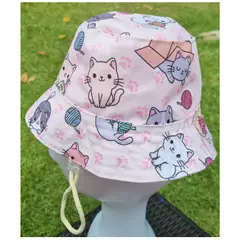 EL ESPACIO DE TOMMY - Gorro infantil Bucket Hat diseño gatitos