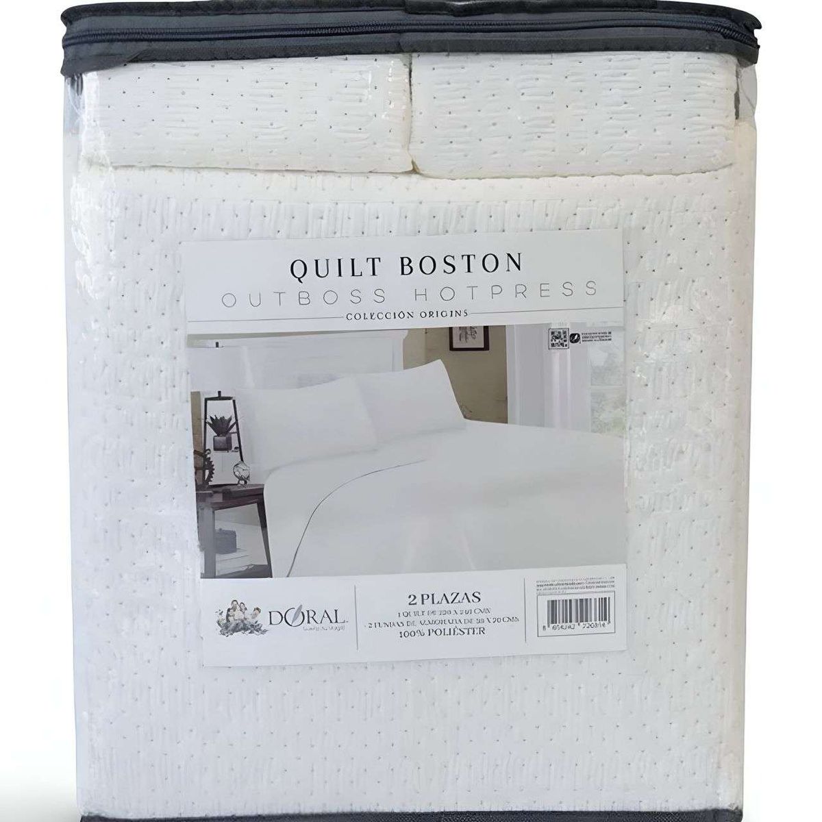 DORAL - Quilt Cubrecama 2 Plazas Doral MAS 2 ALMOHADAS DE REGALO