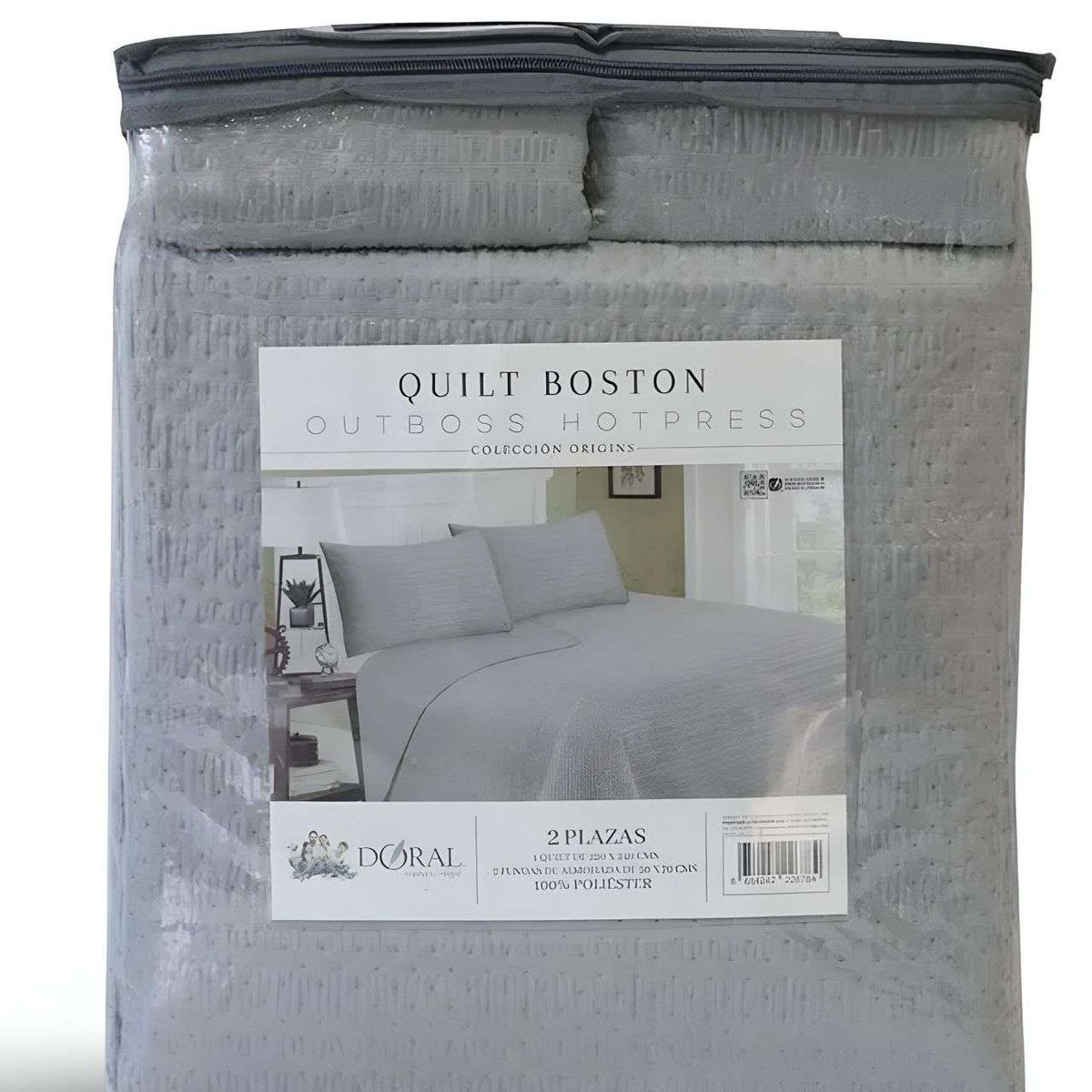 DORAL - Quilt Cubrecama 2 Plazas Doral MAS 2 ALMOHADAS DE REGALO