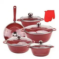 ANYHOGAR - 12pcs Set De Ollas Bateria Ollas Antiadherente.