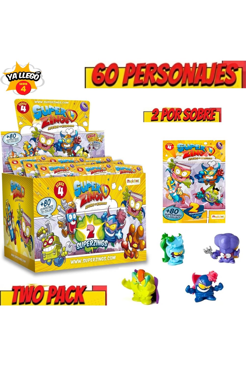 TIOZONEY Superzings Two Pack Caja 30 Sobres Coleccionable Serie 4