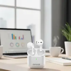 AIWA - Audifonos inalambricos Bluetooth 5.4 con Control Táctil in-ear compacto - Blancos