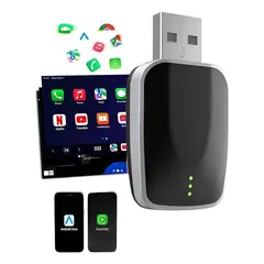KUANGYE - Xd Adaptador Inalámbrico Car Play - Android Auto Converter Conexiones Wi-Fi 6 + Bluetooth 5.0