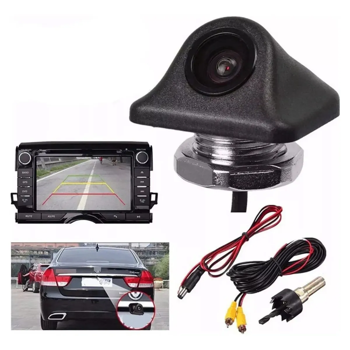 KUANGYE - Cámara de visión de respaldo de coche Camara Retroceso Auto De Marcha Atrás Hd De 170 Grados