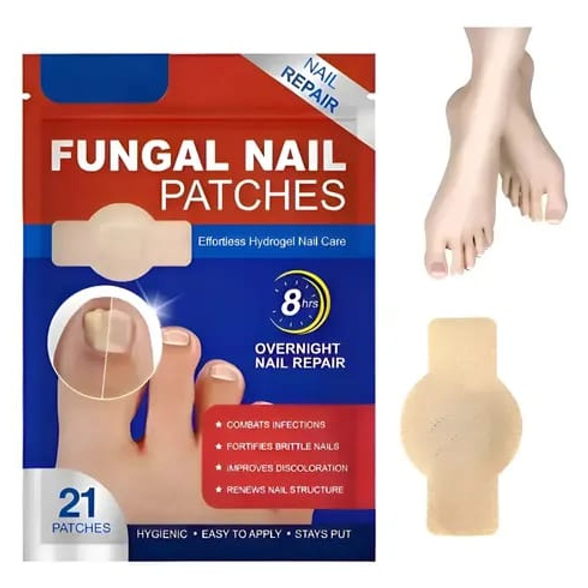 GENERICO - Parches Anti hongos Para El Cuidado De Las Uñas 21 Unidades