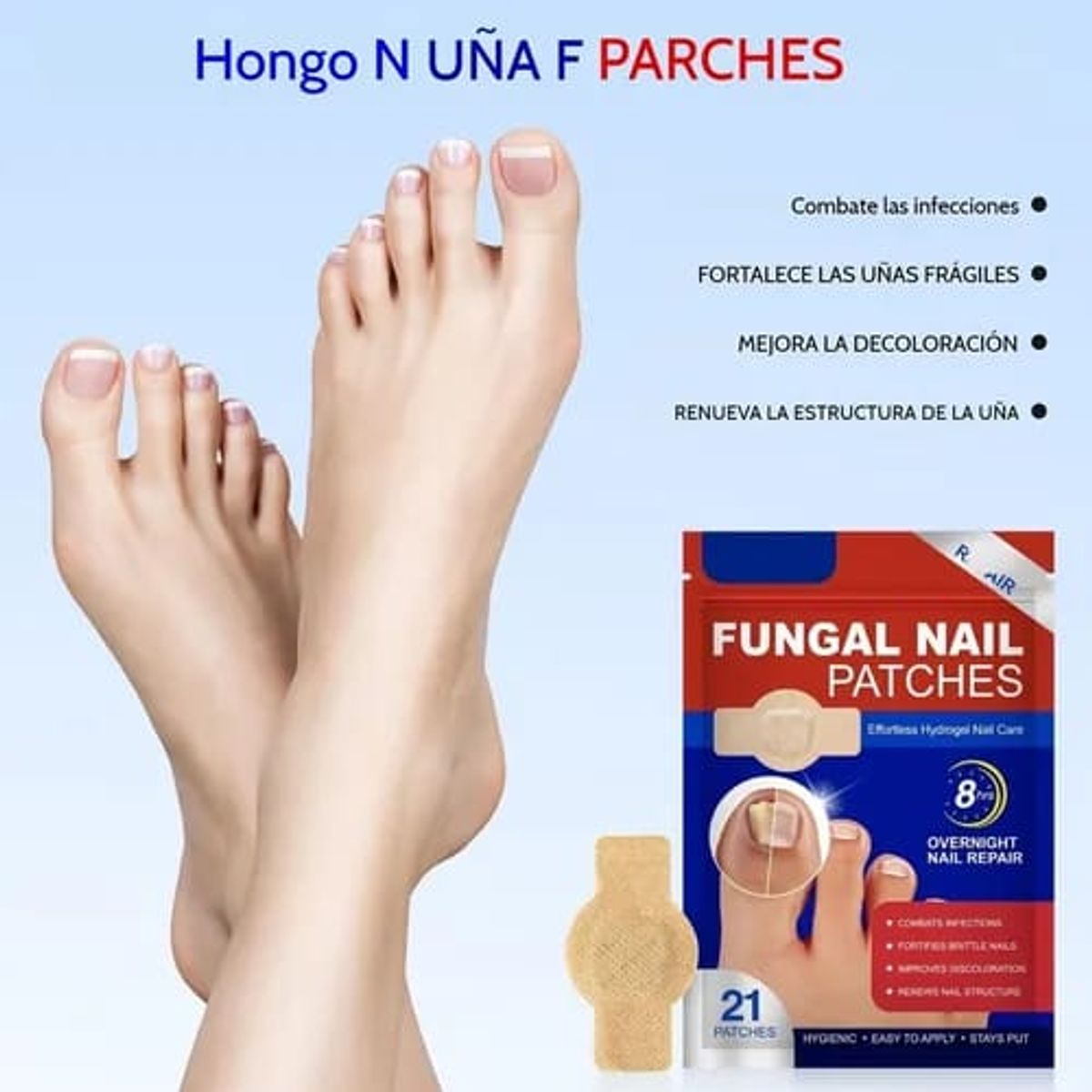 GENERICO - Parches Anti hongos Para El Cuidado De Las Uñas 21 Unidades