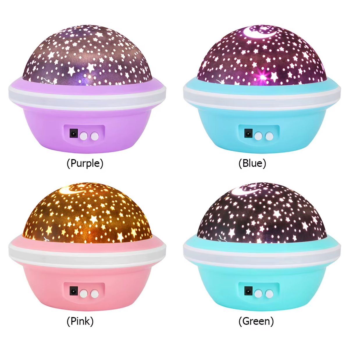 MOVI - LAMPARA LED ESPANTACUCOS PROYECTOR LUZ ESTRELLAS PARA NIÑOS