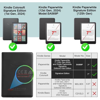 Imagen 2 del producto Funda Con Agarre Para Kindle Paperwhite 12th Gen 2024 7.0