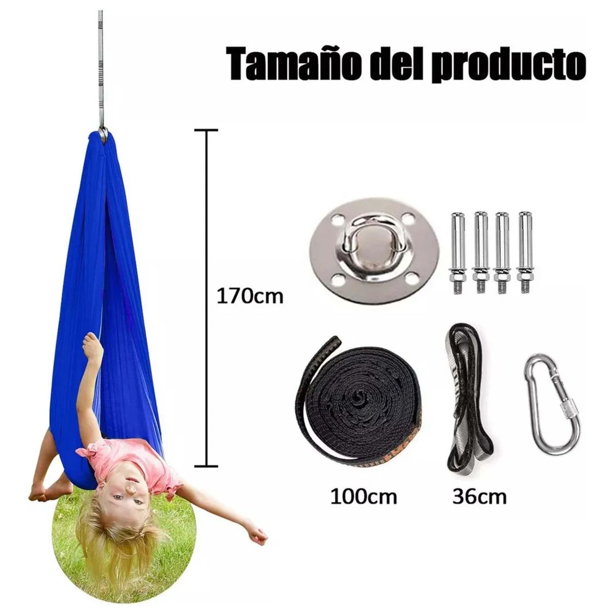 KUANGYE - Columpio Elástico Sensorial para Niños con Kit de Instalación