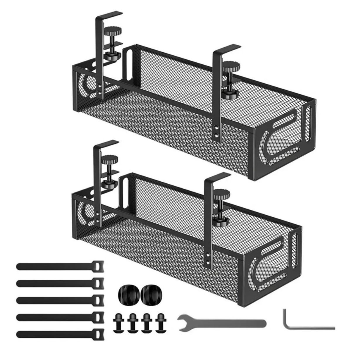 TNAKIEX - 2pcs Organizador Cables Escritorio Bandeja Rejilla 40cm×13cm