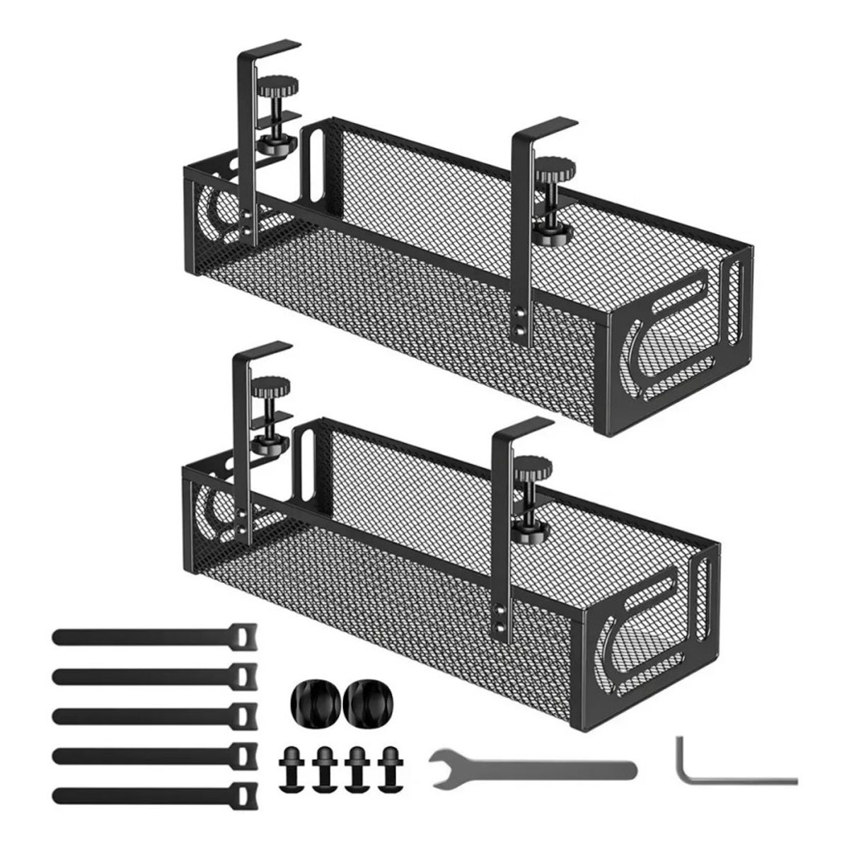 TNAKIEX - 2pcs Organizador Cables Escritorio Bandeja Rejilla 40cm×13cm
